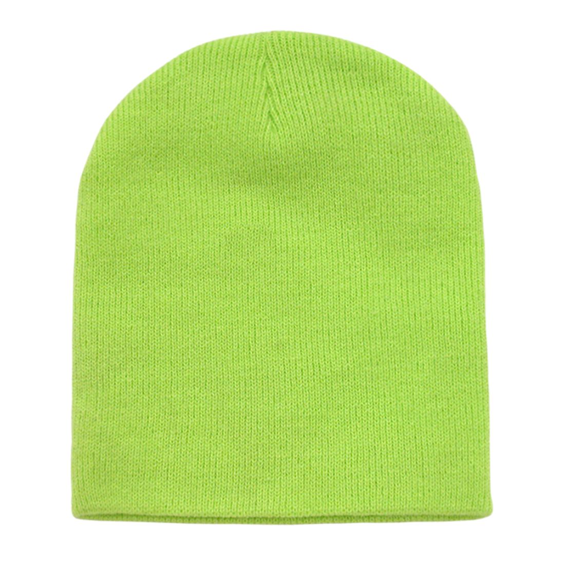 Decky KCS Short Uncuffed Knit Beanies Hats Winter Warm Ski Skull Caps Snug Blank