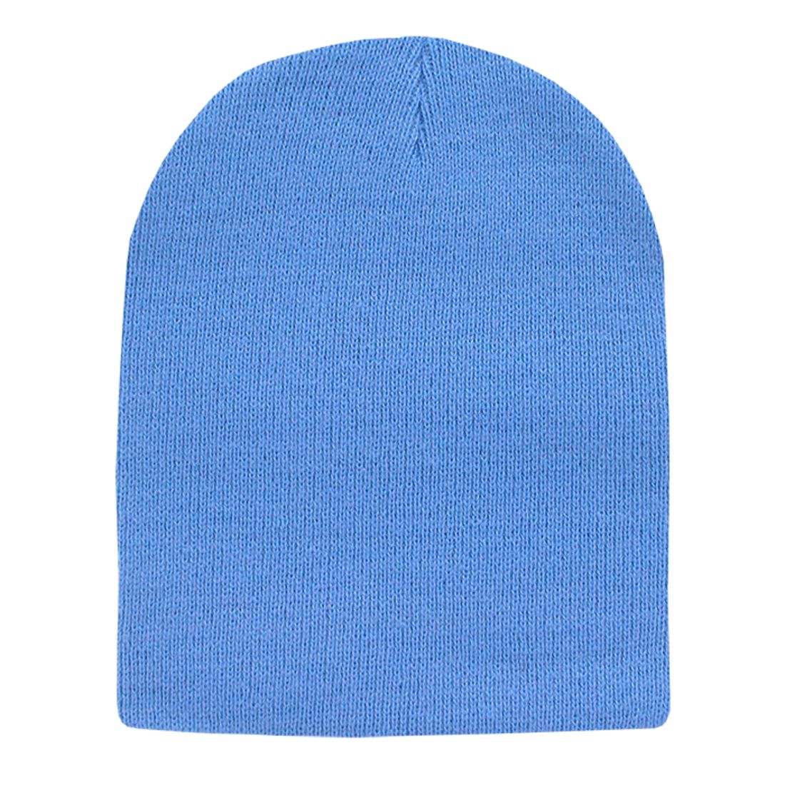 Decky KCS Short Uncuffed Knit Beanies Hats Winter Warm Ski Skull Caps Snug Blank