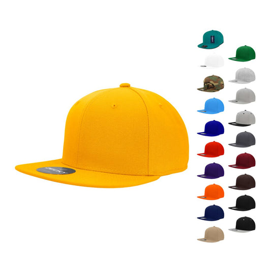 Decky RP1 Retro Fitted Snapback Hats High Crown 6 Panel Flat Bill Baseball Caps - Arclight Wholesale