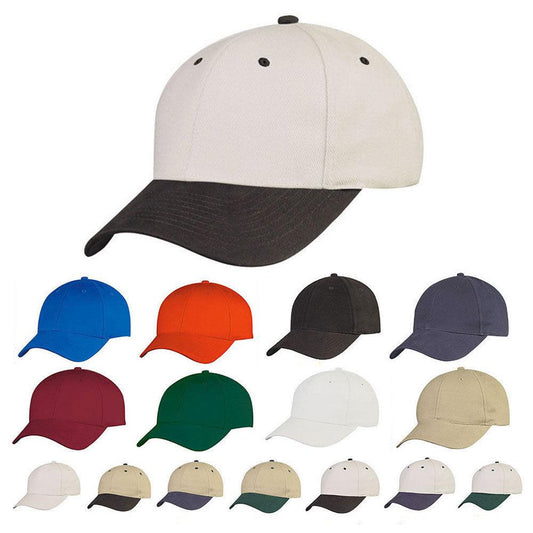 1 Dozen 100% Cotton 6 Panel Low Crown Baseball Caps Hats Wholesale Bulk-Casaba Shop - Arclight Wholesale